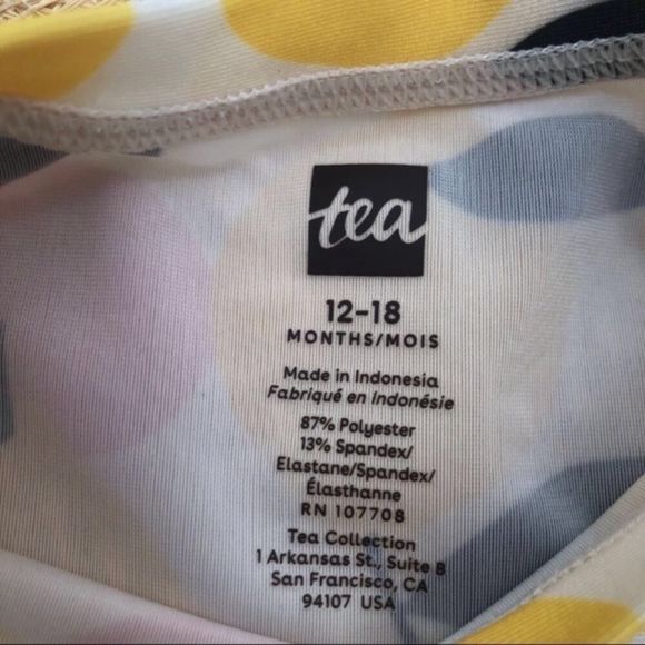 Tea Collection Lemon Rash Guard Top - Picture 6 of 8